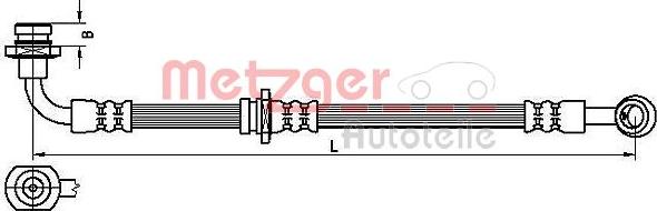 Metzger 4110529 - Гальмівний шланг autozip.com.ua