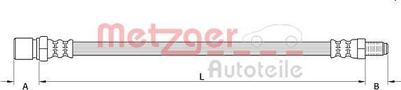 Metzger 4110575 - Гальмівний шланг autozip.com.ua