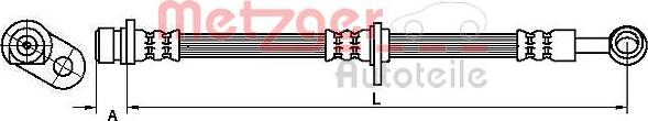 Metzger 4110655 - Гальмівний шланг autozip.com.ua