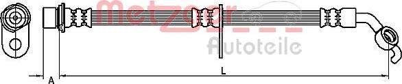 Metzger 4110099 - Гальмівний шланг autozip.com.ua