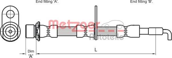 Metzger 4110001 - Гальмівний шланг autozip.com.ua