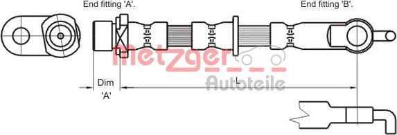 Metzger 4110002 - Гальмівний шланг autozip.com.ua