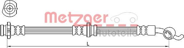 Metzger 4110391 - Гальмівний шланг autozip.com.ua