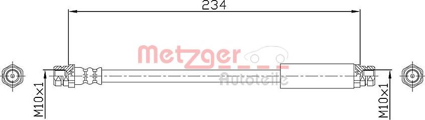 Metzger 4110359 - Гальмівний шланг autozip.com.ua
