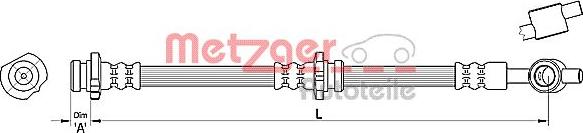 Metzger 4110387 - Гальмівний шланг autozip.com.ua