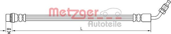 Metzger 4110210 - Гальмівний шланг autozip.com.ua