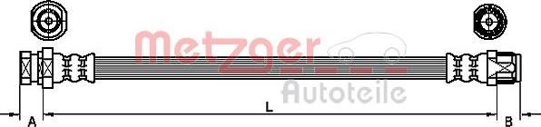 Metzger 4110213 - Гальмівний шланг autozip.com.ua