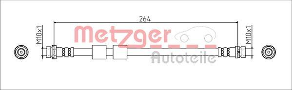 Metzger 4111544 - Гальмівний шланг autozip.com.ua