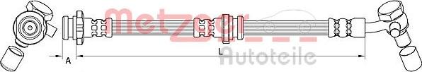 Metzger 4111582 - Гальмівний шланг autozip.com.ua