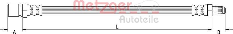Metzger 4111689 - Гальмівний шланг autozip.com.ua