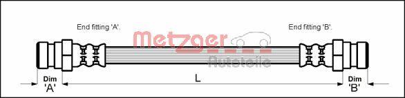 Metzger 4111682 - Гальмівний шланг autozip.com.ua
