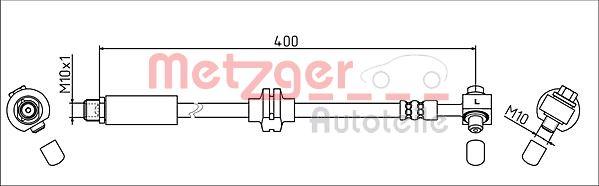 Metzger 4111623 - Гальмівний шланг autozip.com.ua