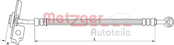 Metzger 4111055 - Гальмівний шланг autozip.com.ua