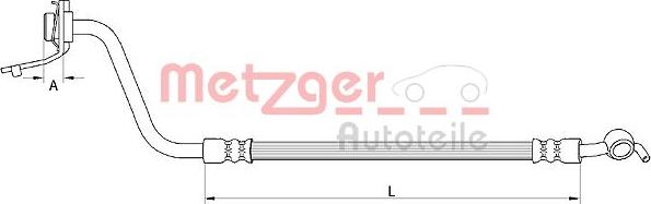 Metzger 4111057 - Гальмівний шланг autozip.com.ua