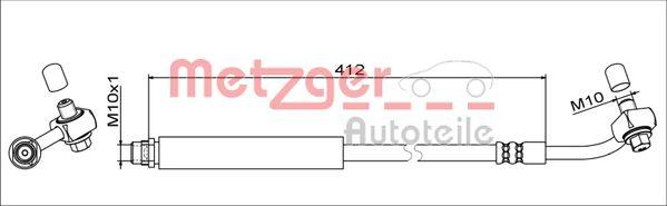 Metzger 4111356 - Гальмівний шланг autozip.com.ua