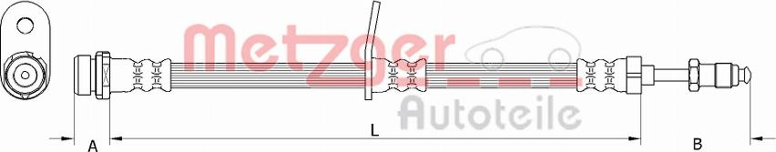 Metzger 4111360 - Гальмівний шланг autozip.com.ua