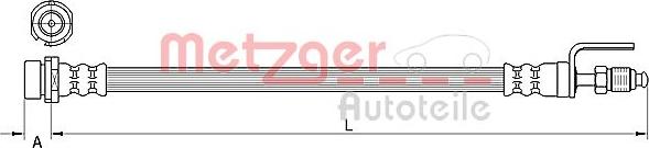 Metzger 4111334 - Гальмівний шланг autozip.com.ua