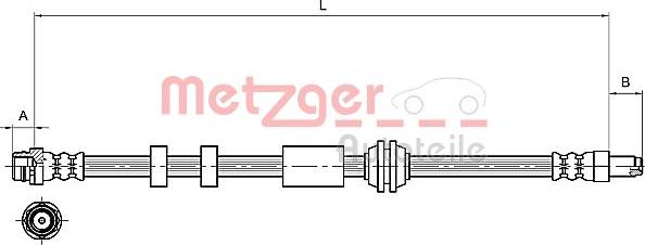 Metzger 4111216 - Гальмівний шланг autozip.com.ua