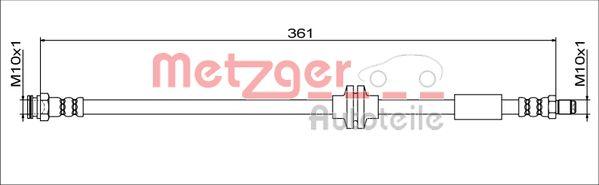 Metzger 4111779 - Гальмівний шланг autozip.com.ua