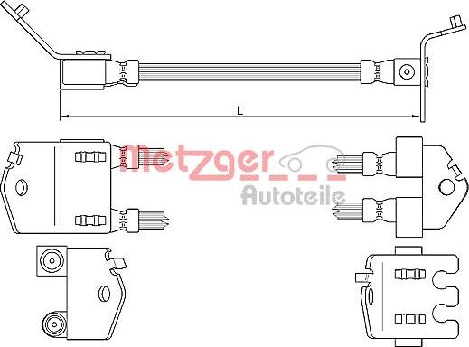 Metzger 4112547 - Гальмівний шланг autozip.com.ua