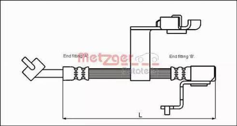 Metzger 4112509 - Гальмівний шланг autozip.com.ua