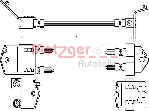 Metzger 4112543 - Гальмівний шланг autozip.com.ua