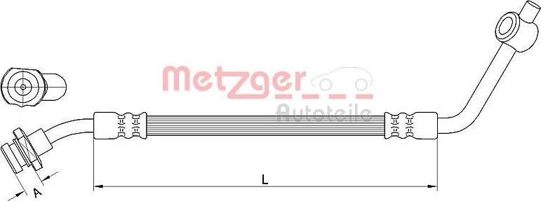 Metzger 4112533 - Гальмівний шланг autozip.com.ua