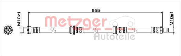 Metzger 4112064 - Гальмівний шланг autozip.com.ua