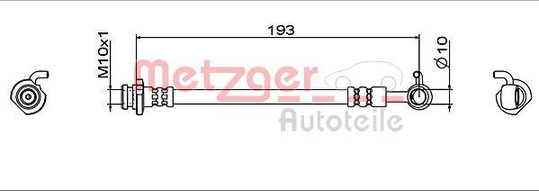 Metzger 4112005 - Гальмівний шланг autozip.com.ua