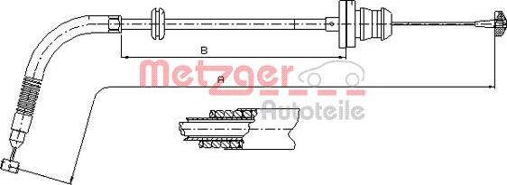 Metzger 413.25 - Тросик газу autozip.com.ua