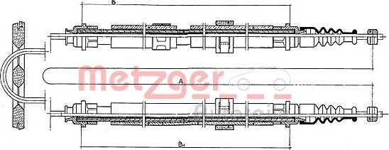 Metzger 431.2 - Трос, гальмівна система autozip.com.ua