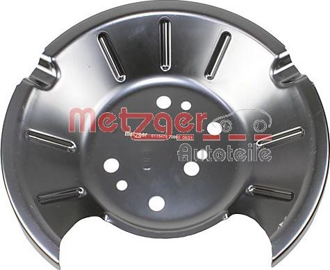 Metzger 6115475 - Відбивач, диск гальмівного механізму autozip.com.ua