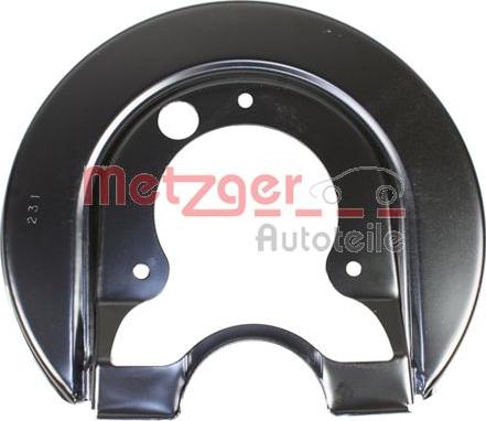 Metzger 6115206 - Відбивач, диск гальмівного механізму autozip.com.ua