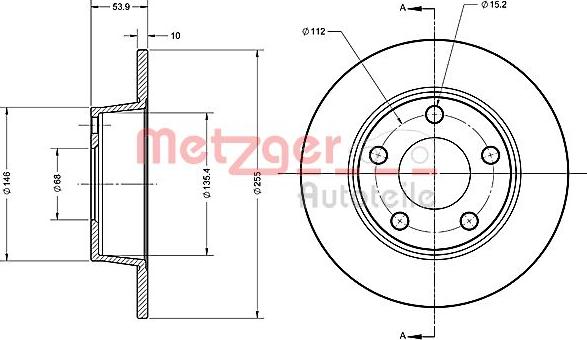 Metzger 6110490 - Гальмівний диск autozip.com.ua