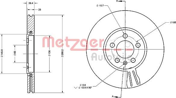 Metzger 6110483 - Гальмівний диск autozip.com.ua