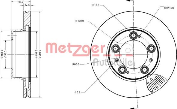 Metzger 6110477 - Гальмівний диск autozip.com.ua