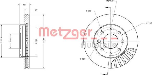 Metzger 6110546 - Гальмівний диск autozip.com.ua
