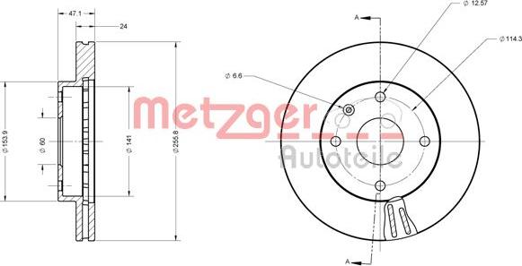 Metzger 6110525 - Гальмівний диск autozip.com.ua