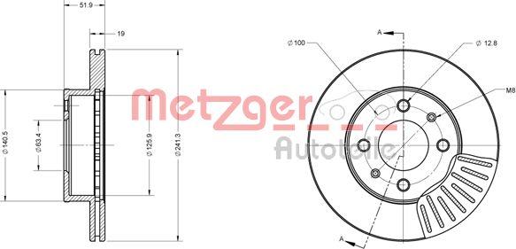 Metzger 6110618 - Гальмівний диск autozip.com.ua