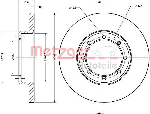 Metzger 6110686 - Гальмівний диск autozip.com.ua