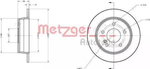 Metzger 6110332 - Гальмівний диск autozip.com.ua