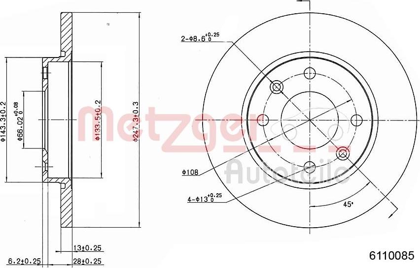 Brembo 8735114 - Гальмівний диск autozip.com.ua