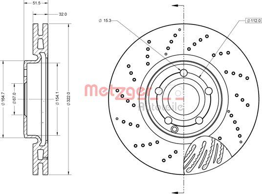 Metzger 6110867 - Гальмівний диск autozip.com.ua