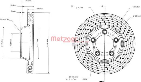 Metzger 6110882 - Гальмівний диск autozip.com.ua