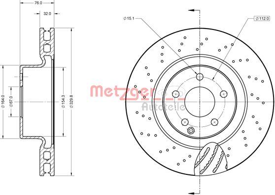 Metzger 6110870 - Гальмівний диск autozip.com.ua