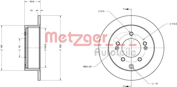 Metzger 6110396 - Гальмівний диск autozip.com.ua