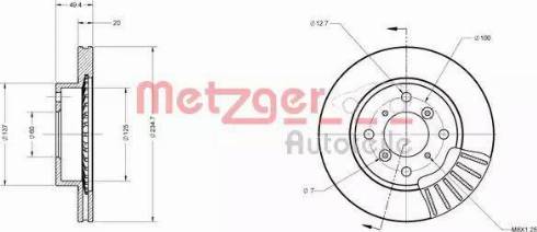 Metzger 6110332 - Гальмівний диск autozip.com.ua