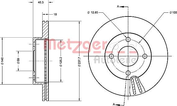 Metzger 6110292 - Гальмівний диск autozip.com.ua