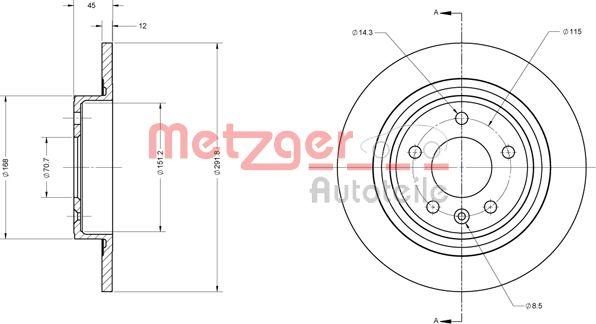 Metzger 6110247 - Гальмівний диск autozip.com.ua