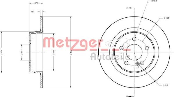 Metzger 6110209 - Гальмівний диск autozip.com.ua